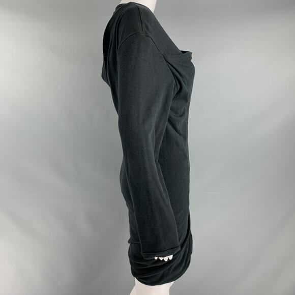 COMME des GARCONS 1980s Size M Black Cotton Bubble Hem Dress - Picture 2 of 6